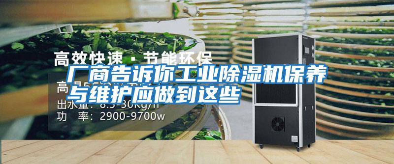 廠(chǎng)商告訴你工業(yè)除濕機(jī)保養(yǎng)與維護(hù)應(yīng)做到這些