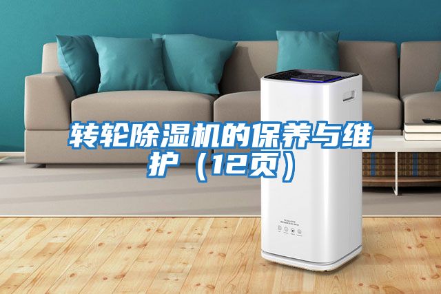 轉輪除濕機的保養與維護（12頁）
