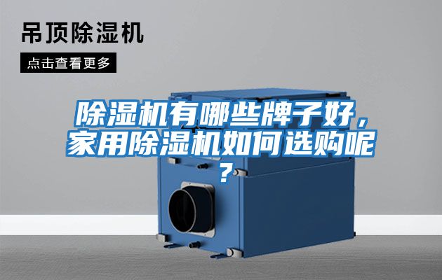 除濕機有哪些牌子好，家用除濕機如何選購呢？